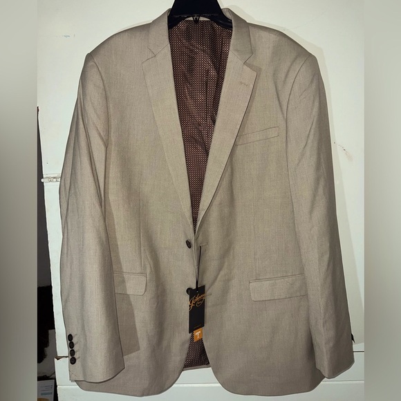 Tall Harewood Textured Solid Stretch Blazer Suit Coat Jacket  Dune 42L 46L NWT - Picture 1 of 11
